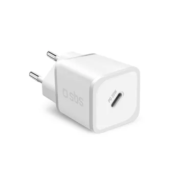   SBS 20W GaN hálózati töltő - Ultra-fast charge with Power Delivery, fehér