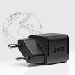 SBS 20W GaN hálózati töltő - Ultra-fast charge with Power Delivery, fekete