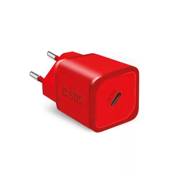   SBS 20W GaN hálózati töltő - Ultra-fast charge with Power Delivery , piros