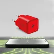 SBS 20W GaN hálózati töltő - Ultra-fast charge with Power Delivery , piros