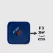 SBS 20W GaN hálózati töltő - Ultra-fast charge with Power Delivery , kék