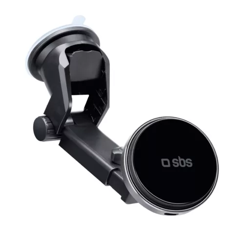 SBS TESUPMAGEXTWIR15W autós tartó vezeték nélküli töltővel, MagSafe, szélvédőre, műszerfalra, fekete