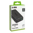 Powerbank SBS TTBB20000PD20K 20000 mAh 20W PD USB-C, USB-A, Micro-USB, fekete