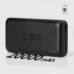Powerbank SBS TTBB20000PD20K 20000 mAh 20W PD USB-C, USB-A, Micro-USB, fekete