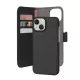 Puro Wallet Detachable MagSafe 2in1 PU Leather Case with Flap and Wallet iPhone 15 tok, fekete