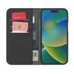 Puro Wallet Detachable MagSafe 2in1 PU Leather Case with Flap and Wallet iPhone 15 tok, fekete