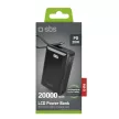 Powerbank SBS 20000 mAh 20W beépített USB-C kábel, digitális kijelző, fekete