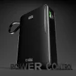 Powerbank SBS 20000 mAh 20W beépített USB-C kábel, digitális kijelző, fekete