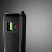 Powerbank SBS 20000 mAh 20W beépített USB-C kábel, digitális kijelző, fekete