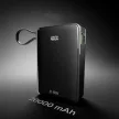 Powerbank SBS 20000 mAh 20W beépített USB-C kábel, digitális kijelző, fekete
