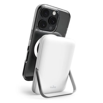   Puro 10000mAh MagSafe Wireless Power Bank with Aluminum Stand, fehér