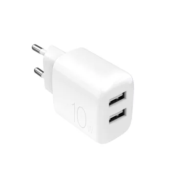 Puro PROLITE 10W 2x USB-A hálózati töltő, fehér