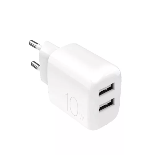 Puro PROLITE 10W 2x USB-A hálózati töltő, fehér