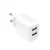 Puro PROLITE 10W 2x USB-A hálózati töltő, fehér