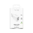 Puro PROLITE 10W 2x USB-A hálózati töltő, fehér