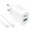 Puro PROLITE 30W USB-A / USB-C hálózati töltő + USB-C - USB-C kábel 1.2m, fehér