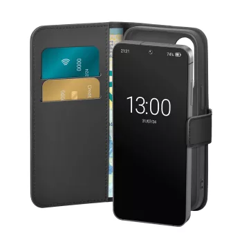   Puro Booklet Case with Flip and Wallet Samsung Galaxy S25 Plus tok, fekete