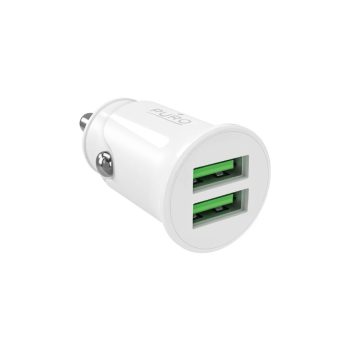 Puro Pro Lite autós töltő 2x USB-A 10W, fehér