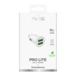 Puro Pro Lite autós töltő 2x USB-A 10W, fehér