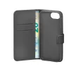 Puro Eco-Leather Case iPhone 16E W/horiz.flip+2 Card Slot+Banknote Pocket+Cover tok, fekete