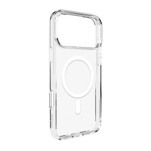 Puro Lite Mag TPU+PC Case MagSafe iPhone 17 Pro tok, átlátszó fehér gyűrűvel