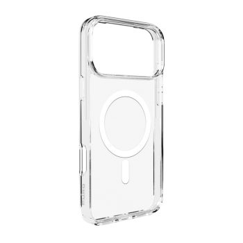   Puro Lite Mag TPU+PC Case MagSafe iPhone 17 Pro Max tok, átlátszó fehér gyűrűvel