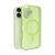 Puro Daylight Magsafe Compatible Silicone Case iPhone 17 Translucent tok, zöld