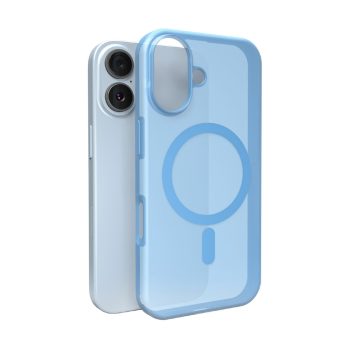   Puro Daylight Magsafe Compatible Silicone Case iPhone 17 Translucent tok, kék