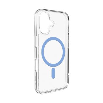   Puro Lite Mag TPU+PC Case MagSafe iPhone 17 tok, átlátszó tok, kék gyűrűvel