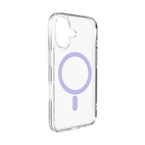 Puro Lite Mag TPU+PC Case MagSafe iPhone 17 tok, átlátszó tok, rózsaszín gyűrűvel