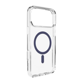   Puro Lite Mag TPU+PC Case MagSafe iPhone 17 Pro tok, átlátszó tok, kék gyűrűvel