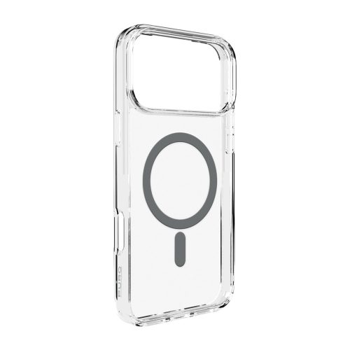 Puro Lite Mag TPU+PC Case MagSafe iPhone 17 Pro tok, átlátszó szürke gyűrűvel