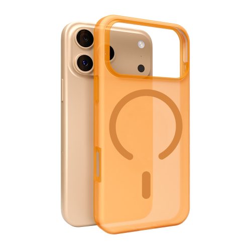 Puro Daylight Magsafe Compatible Silicone Case iPhone 17 Pro - Translucent tok, narancs