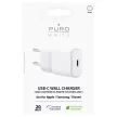 Puro, fehér 20W Power Delivery USB-C hálózati töltő, fehér
