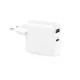 Puro 25W Power Delivery USB-A USB-C hálózati töltő, fehér