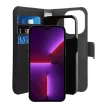 Puro Wallet Detachable MagSafe 2in1 PU Leather Case with Flap and Wallet iPhone 14 Pro Max tok, fekete