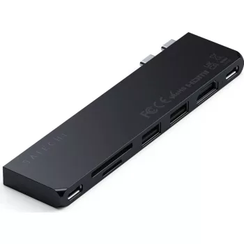   Satechi HUB 7in1 2 x USB C Pro HUB Slim ST-HUCPHSD MacBook, USB-HUB, sötétkék