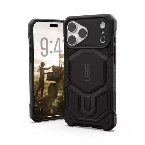 UAG Urban Armor Gear Monach Pro MagSafe Carbon Fiber iPhone 18 Pro / 17 Pro tok, fekete