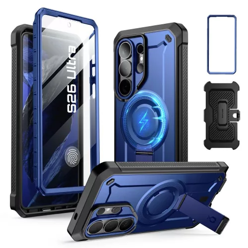 Supcase Unicorn Beetle Pro Mag MagSafe 2-set Case Samsung Galaxy S26 Ultra tok, fekete-kék