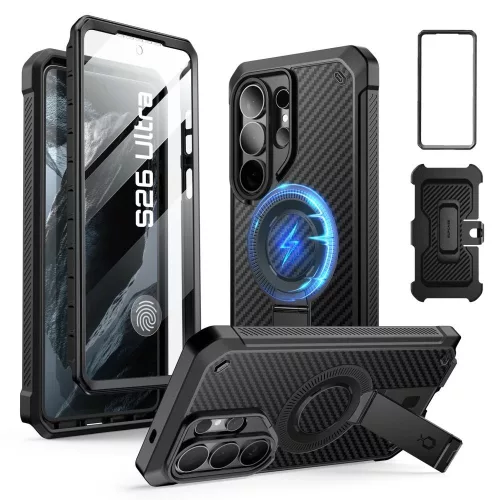 Supcase Unicorn Beetle Pro Mag MagSafe 2-Set Case Samsung Galaxy S26 Ultra tok, fekete