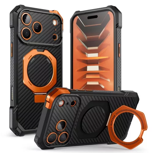 Supcase UB Grip Mag MagSafe Aramid iPhone 17 Pro Max / 18 Pro Max tok, fekete-narancssárga
