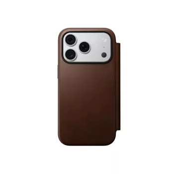   Nomad leather MagSafe (Modern Leather Folio Ecco Leather) iPhone 18 Pro / 17 Pro tok, barna