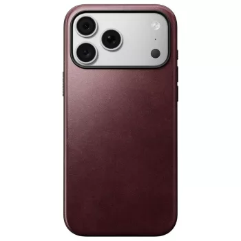   Nomad leather MagSafe (Modern Leather Horween Leather) iPhone 18 Pro Max / 17 Pro Max tok, bordó