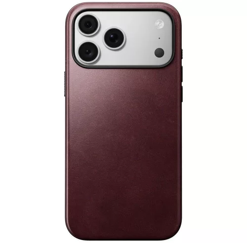 Nomad leather MagSafe (Modern Leather Horween Leather) iPhone 18 Pro Max / 17 Pro Max tok, bordó