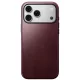 Nomad leather MagSafe (Modern Leather Horween Leather) iPhone 18 Pro Max / 17 Pro Max tok, bordó
