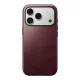 Nomad leather MagSafe (Modern Leather Horween Leather) iPhone 18 Pro / 17 Pro tok, bordó