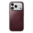 Nomad leather MagSafe (Modern Leather Horween Leather) iPhone 18 Pro / 17 Pro tok, bordó