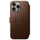 Nomad Modern Leather Folio case for iPhone 15 Pro Max 6,7" tok, barna