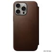 Nomad Modern Leather Folio case for iPhone 15 Pro Max 6,7" tok, barna