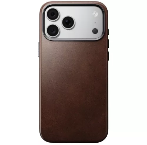 Nomad leather MagSafe (Traditional Leather Horween Leather) iPhone 18 Pro Max / 17 Pro Max tok, barna